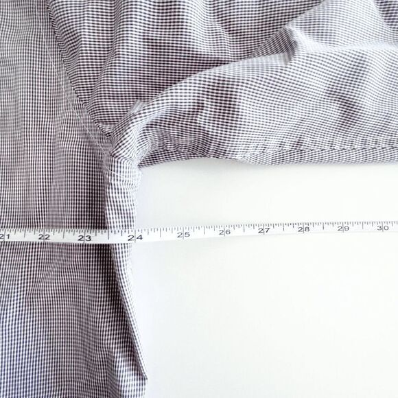 Calvin Klein Mens Slim Fit Shirt Non Iron Long Sleeve Micro Gingham Brown Size X - Picture 8 of 8